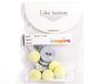 Set Winter Forest Set of 10 Cotton Buttons, 18 mm/13 mm