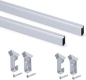 Emuca Garderobestang Silk, 750 mm, Mat geanodiseerd