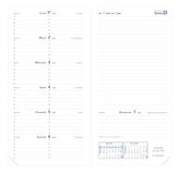 Quo Vadis - Navulplanner - 2026 - Italnote B - Horizontaal weekoverzicht - Frans - van half december tot december - 8,8x17cm - Wit Clairefontaine papier