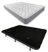 Lit 135x190 cm avec matelas Viscotec et sommier à lattes, de couleur noire