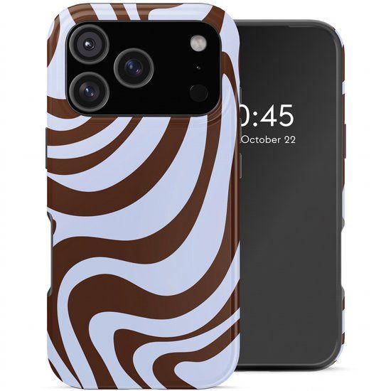 Selencia Hoesje - Geschikt voor Apple iPhone 17 Pro Max - Backcover - Dream Swirl Chocolate