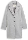 Tom Tailor - Wollen jas met steekzakken - Maat L - medium silver grey melange
