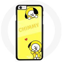 Maniacase Etui voor Iphone 4 BTS Bangtan BT21 Chimmy Jimin Gele Achtergrond