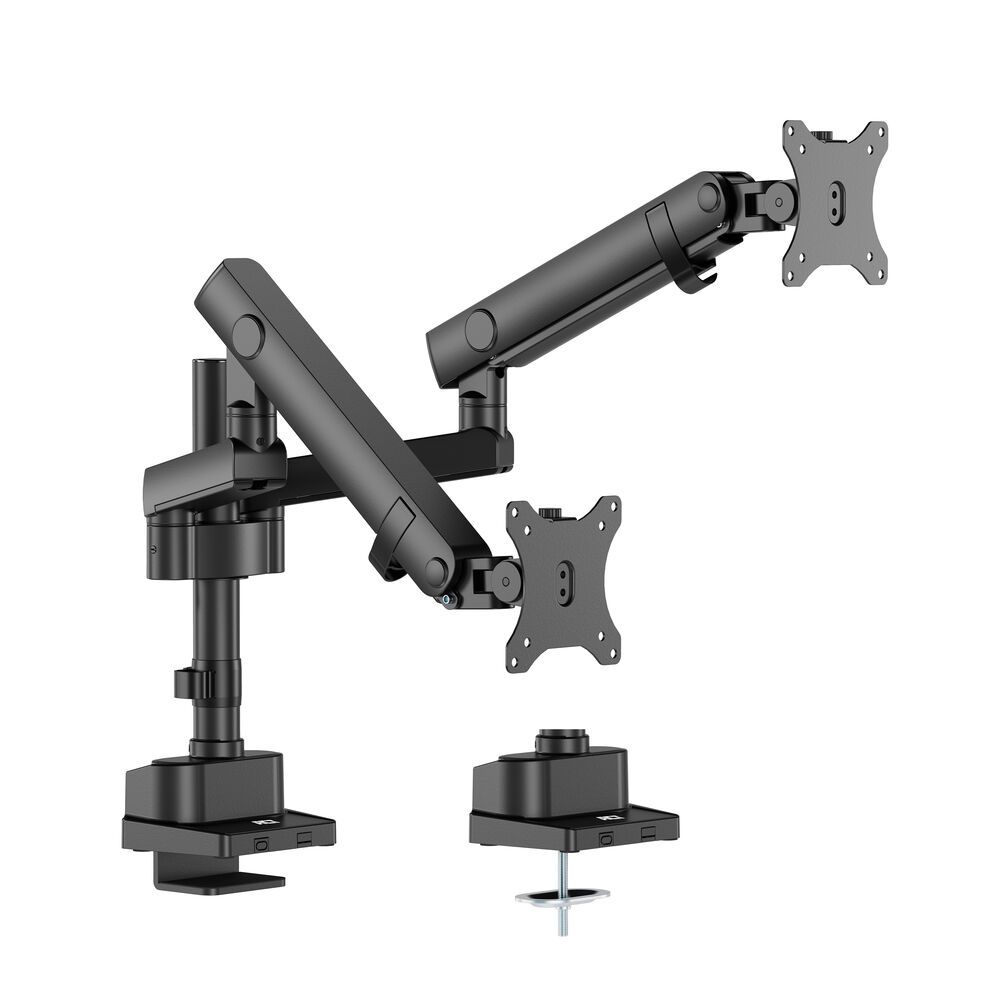 ACT Monitorarm 35" office solid pro - 2 schermen - Zwart