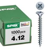 SPAX Houtschroef 4 mm 12 mm Metaal Grijs 1000 stuk(s)