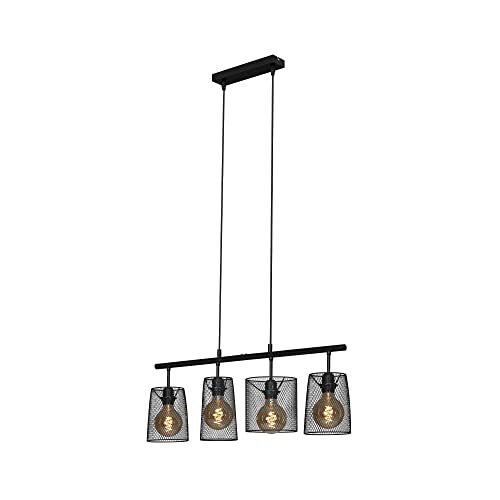 Briloner - Hanglamp draad, retro hanglamp 4-lichts, E27 max. 60 Watt, eetkamer lamp