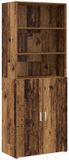 vidaXL Highboard Oud hout 70 x 42,5 x 185 cm Bewerkt hout