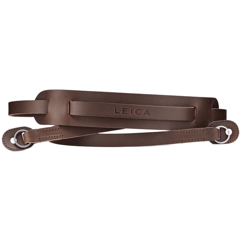 Leica Carrying Strap with Shoulderpad Leather Dark Brown