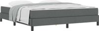 vidaXL Boxspring bed Donkergrijs 180 x 200 cm Stof
