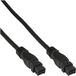 InLine Câble FireWire, IEEE1394 9 broches mâle / mâle, noir, 1,8m