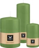 Wiedemann Cilinderkaarsen/stompkaarsen - set van 3 - lichtgroen