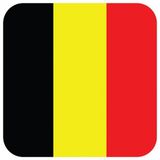 Bellatio Decorations Bierviltjes Belgie - 60 stuks - vierkant - landenthema - 9 x 9 cm - onderzetter