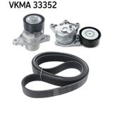 SKF Kit de courroies trapézoïdales à nervures Vkma 33352 Citroën 16 132 553 80