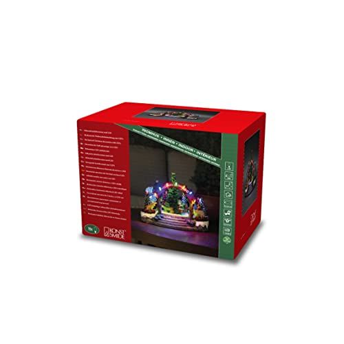 KONSTSMIDE LED-scène kerstzoo - met muziek - 19 diodes - batterij - zwart