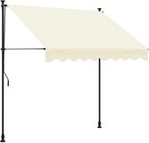 vidaXL Luifel uittrekbaar 250x150 cm stof en staal crèmekleurig