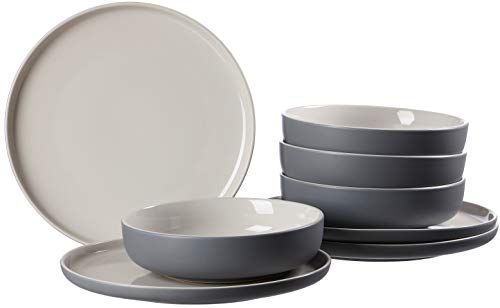 RITZENHOFF & BREKER Tafelservies Jasper - 8-delig - grijs - aardewerk