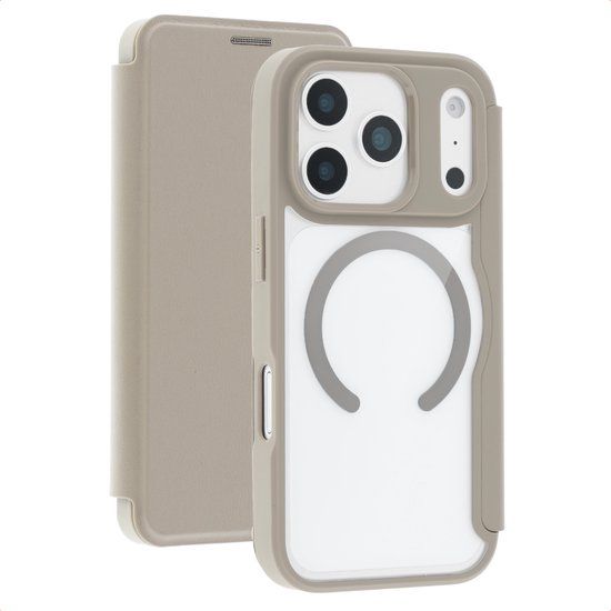 imoshion Transparante Bookcase met MagSafe voor de Apple iPhone 17 Pro Max - Beige