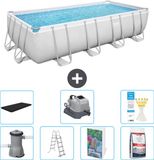 Bestway Rechthoekig Power Steel Zwembad - 488 x 244 x 122 cm - Grijs