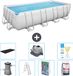 Bestway Rechthoekig Power Steel Zwembad - 488 x 244 x 122 cm - Grijs