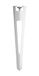 Cime - Mini Steel UP meubelvoet, salontafelvoet, H400 mm, L.57 mm, staal, Cloris wit
