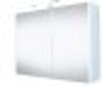 Best Design Spiegelkast Happy 80x60x18cm MDF Hoogglans Wit LED Verlichting Stopcontact