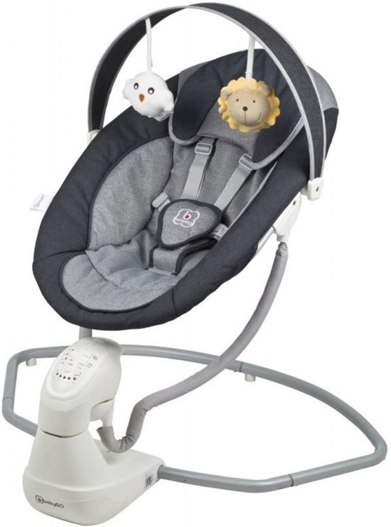 BabyGO Baby Swing Cuddly Anthracite Babyschommel