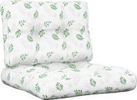 vidaXL Palletkussens 2 stuks stof bladpatroon