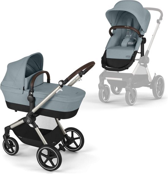 Cybex Eos Lux 2 In 1 - Kinderwagen - Taupe Frame - Sky Blue