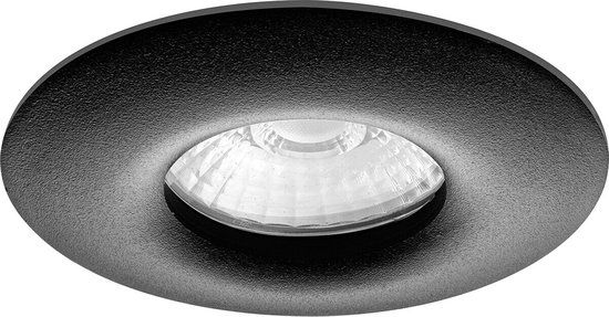 BES LED Pragmi Luno Pro - LED Spot Armatuur GU10 - Rond - Mat Zwart - IP65 - Ø82mm