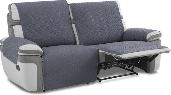 Belmarti Bankbeschermer - Geo recliner - 3 zits - 225cm breed - Grijs
