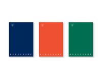 Pigna Monocromo schrijfblok & schrift Blauw, Groen, Oranje A4 96 vel