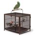 MidWest Homes for Pets Avian Adventures Poquito Avian Hotel, reisvogelkooi 48 x 39,5 x 60 cm (18,9 x 15,56 x 23,63 inch), inclusief baars en 2 roestvrijstalen voerbekers, robijn, 1705001202