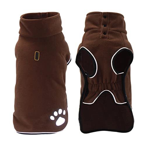 JRKJ Fleece dog jas lente warme hondenkleding voor kleine medium grote honden reflecterende winddichte buitendier jas elastische