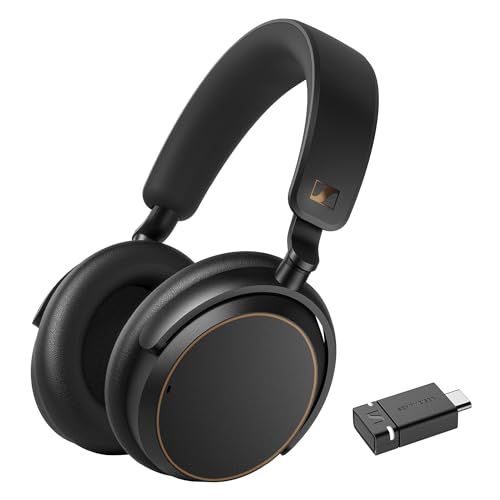 Sennheiser ACCENTUM Special Edition - ACCENTUM hoofdtelefon en BTD 600 Bluetooth dongle - 50 uur accuduur, hybride ANC en dongle met USB-A-naar-USB-C adapter - Zwart/Koper