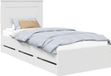 vidaXL Bedframe met lades, wit, 75 x 190 cm, van constructiehout
