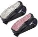 Dailygoody - Porte-lunettes de soleil avec strass - Porte-lunettes de soleil avec clip - 2 pièces - Blanc