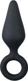Easytoys Anal Collection Zwarte buttplug met trekring - medium