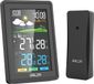 Merkloos Weerstation Binnen en Buiten - Draadloos - Batterij en/of AC Adapter - met Buitensensor - DCF Radioklok - Weersvoorspelling - Luchtvochtigheid - Zwart