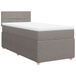 vidaXL Boxspring met matras, taupe, 80x200 cm