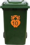 MC Living Kliko Sticker / Vuilnisbak Sticker - Nummer 10 - 17 x 22 - Oranje