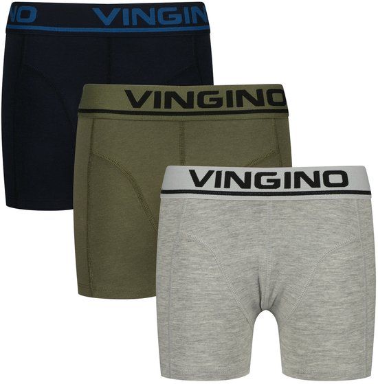 Vingino Boys Boxer 3 Pack Groen Maat 110/116