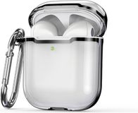 By Qubix AirPods 1/2 hoesje - TPU - Split series - Transparant / Zwart