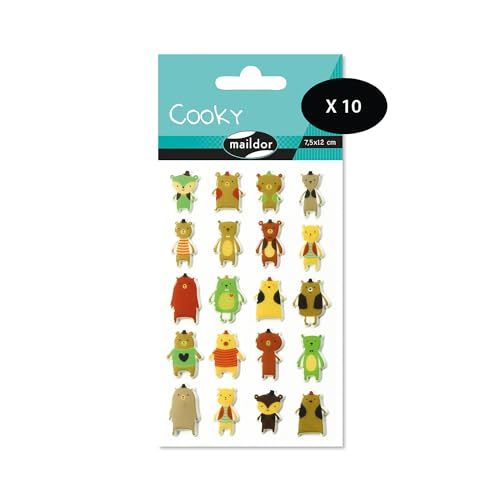 Maildor CY036Opack - 3D Cooky Stickers - Beer - 10 Pack