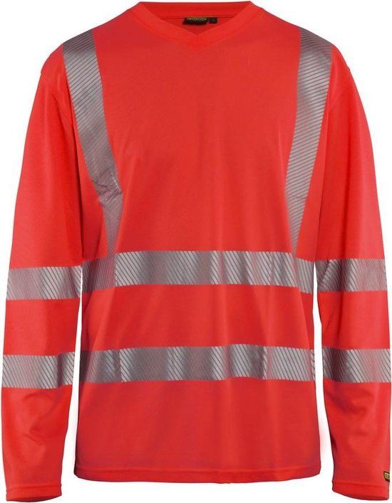 Blåkläder UV-T-shirt lange mouw High Vis 3385-1013 - High Vis Rood - XL