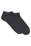 Hugo Boss Heren enkelsokken (2-pack) - Katoen - Antraciet Grijs