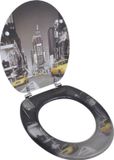 vidaXL Toiletbril MDF New York Dessin