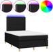 vidaXL Boxspringbed met matras en LED-verlichting, zwart, 120x200 cm, gestoffeerd