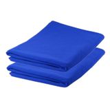 Panda - 2x stuks Blauwe badhanddoeken microvezel 150 x 75 cm - ultra absorberend - super zacht - handdoeken