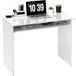 Bureau d'ordinateur compact laqué blanc 90 cm