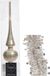 Decoris Kaemingk B.V. Kerstversiering glazen piek glans 26 cm en sterren folieslingers pakket licht parel/champagne van 3x stuks